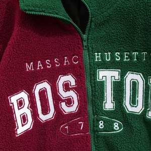 Usine OEM Sweat à capuche personnalisé de haute qualité avec broderie Pull à fermeture éclair en polaire Sherpa Sweat à capuche pour hommes - Product Image 3