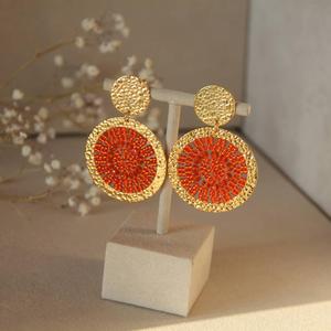 Stainless Steel Jewelry <b>Earrings</b> Bohemian Vintage <b>Handmade</b> 18K Gold Drop <b>Earrings</b> Beads for <b>Earrings</b> BY HF CRAFTS - Product Image 4