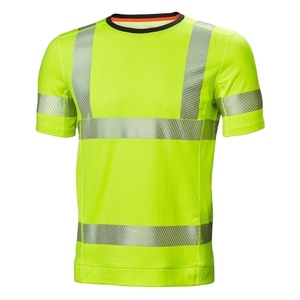 Gilet de sécurité réfléchissant orange personnalisé vêtements de travail en polyester et coton haute visibilité t-shirts avec poches étanches avec logo - Product Image 1