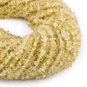 Cuarzo de limón natural, chips lisos sin cortar, cuentas de piedras preciosas hechas a mano sueltas, hebra a precio mayorista, cuentas de cuarzo, fabricación de joyas a granel - Product Image 1