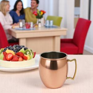Mug à Moscow Mule en cuivre pur de qualité supérieure, écologique, design martelé avec poignée, vente en gros, export, matériau en cuivre - Product Image 2
