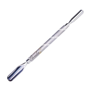 Aveda-pulidor de cutículas para uñas, juego de cutículas planas y cuadradas con ángulo de plata, Logo personalizado, venta al por mayor - Product Image 1