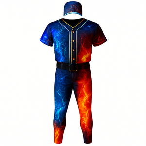 Combinaison de baseball unisexe personnalisable du meilleur fournisseur vêtements de sport vêtements de sport 100% impression par transfert de chaleur originale grande taille - Product Image 5