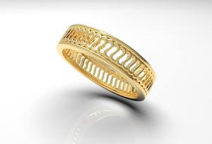 Anillo de Boda Clásico de Plata de Ley 925 Chapado en Oro Amarillo de 18K para Aniversario - Product Image 2