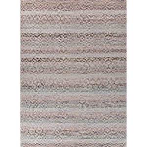 พรมทอแบบเรียบลายเรขาคณิต Abrash ADWV-13047 ทำจากขนสัตว์และวิสโคส สีเทาและสีดำ สำหรับห้องโถง ห้องนั่งเล่น ห้องทำงาน หรือห้องพักของวัยรุ่น - Product Image 1