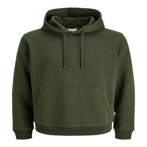 Sudadera con capucha de calle de gran tamaño para hombre de algodón 100% de alta calidad estilo Hip Hop personalizado patrón sólido teñido liso para invierno - Product Image 1