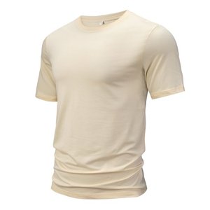 T-shirt d'entraînement de fitness pour hommes respirant col rond manches raglan t-shirt d'entraînement uni léger confortable haut athlétique pour hommes - Product Image 1