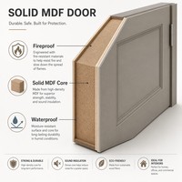 Puertas Interiores Modernas de Melamina, Puertas de Madera con Diseño Laminado, Puerta Plana Sólida de MDF Ignífuga para Villa, Superficie Acabada