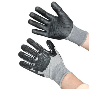 Gants en cuir TPR personnalisés antidérapants contre les coupures et les vibrations Gants de sécurité enduits de latex de mousse sableuse pour mécaniciens Gants d'impact au travail - Product Image 2