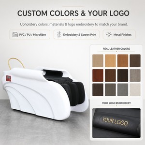 Chaise de massage électrique pour shampoing avec lumière LED, arche de brumisation, unité de lavage en position allongée, équipement de spa capillaire pour salon - Product Image 5