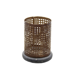 Handmade Unique Decorative Gold Aluminum Candle <b>Pillar</b> Holder Tabletop <b>Lighting</b> Decor for Home Christmas for Metal Candle - Product Image 4
