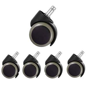 Ruedas de Repuesto para Silla de Oficina de 2 Pulgadas (Juego de 5) - Opciones de Eje de 10 mm y 11 mm - Ruedas de Goma Resistentes - Product Image 1