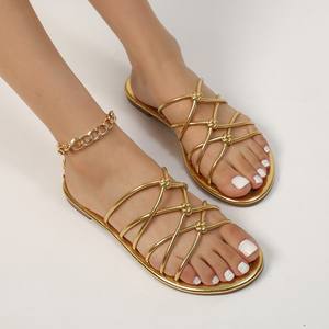 Sandales plates à brides croisées pour femmes, séchage rapide, antidérapantes, chaussures d'été, pour la plage et les voyages, légères et confortables - Product Image 2