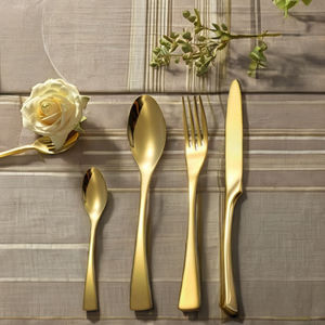 Gold Brass Luxury <b>Flatware</b> with Brass Handle American Style Modern Stainless Steel 1 Pc Eco-Friendly - Product Image 5