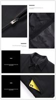 Blouson Safari Homme Garçon Zippé Respirant Tissé Lavé Col Montant Motif Lettres Haute Qualité Été