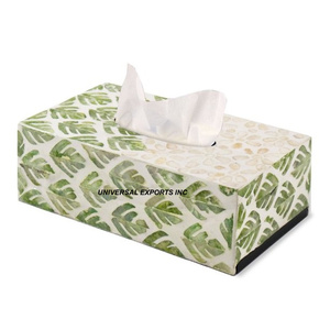 Caja de pañuelos de madera decorativa, soporte de pañuelos de lujo de diseño personalizado, caja de pañuelos de madera de lujo con estilo clásico - Product Image 1