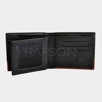 Dompet kulit sapi asli untuk pria, dompet pria kulit sapi asli kualitas tinggi, dompet kustom dengan pola Logo unik dan lapisan jenis penutup terbuka