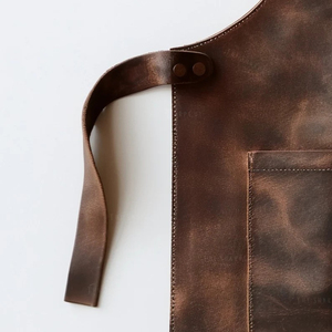 Delantal de soldadura de cuero de vaca, ropa de trabajo industrial protectora ignífuga, delantal de soldadura de cuero dividido, delantal de trabajo resistente al fuego - Product Image 2