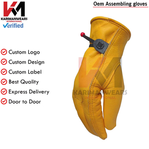 Gants de motoneige en cuir de qualité supérieure, manchette à gauntlet, protection contre le froid, motoneigisme, ski, sports d'hiver, durables, imperméables - Product Image 5