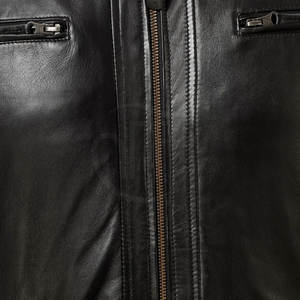 Nouveau design personnalisé veste en cuir couleur unie hommes veste en cuir Streetwear hommes veste en cuir - Product Image 6