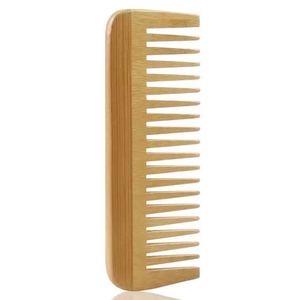 Peine de pelo de madera Natural ecológico profesional peine de estilo Unisex dientes finos anchos hechos a mano para el hogar de moda sin enredos - Product Image 1