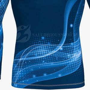 เครื่องป้องกันผดผื่นแบบแห้งเร็วผ้าโพลีเอสเตอร์/ ไนลอนแบบเต็มแขนผลิตตามสั่งผลิตโลโก้ได้ตามต้องการ - Product Image 6