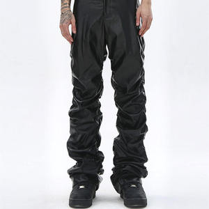 กางเกงหนังเทียมสำหรับนักขี่จักรยานทรงปกติใส่พอดีตัวเครื่องแต่งกายแนวสตรีทแฟชั่นฤดูหนาวเครื่องแต่งกายแนวสตรีทหนังพียูสีผสมพั๊งค์เหมาะกับนักขี่มอเตอร์ไซค์มีสไตล์ทันสมัยทันสมัยทันสมัย - Product Image 3