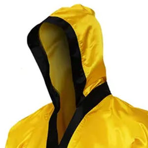 Robe de lutte et de boxe avec capuche pour hommes et femmes, en polyester/coton, respirante et à séchage rapide, robe de boxe MMA personnalisée en une seule pièce - Product Image 5