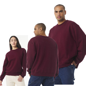 BELLA + CANVAS Unisex Winter Print 10 Oz. <b>Top</b> USA Seller <b>Maroon</b> Premium Crewneck Sweatshirt Soft Fleece Custom Logo 100% Cotton - Product Image 5