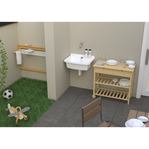 Lavello da Cucina Mongardi Vela Line 60L Multiuso, Montaggio a Parete, Resistente agli Acidi, per Uso Interno ed Esterno, con Rubinetto a Foro Singolo - Product Image 4