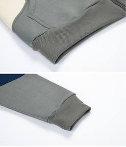 Sudadera con capucha de color con logotipo personalizado para hombre 100% algodón poliéster ropa de calle informal sudaderas con cremallera de lana para invierno - Product Image 5