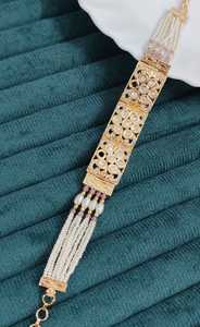 กำไลข้อมือโมอิสซาไนต์ขัดเงาสวยงาม เหมาะสำหรับงานปาร์ตี้ งานแต่งงาน และสวมใส่ลำลอง เข้ากับชุดทั้งแบบดั้งเดิมและแบบตะวันตก - Product Image 2