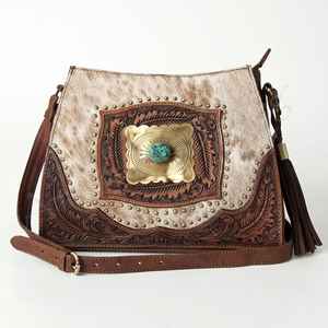 Nouvel arrivage de sac à bandoulière en cuir usiné sac à main de créateur occidental en cuir de fourrure sac de style cowgirl de qualité supérieure - Product Image 2