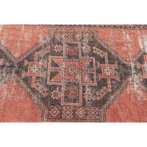 Tapis turc vintage 3,7x12,4 pi (114x378 cm), tapis en laine rouge - Product Image 5