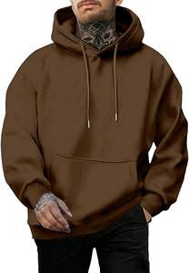 เสื้อฮู้ดซิปหนาสำหรับผู้ชายซับในเป็นมิตรกับสิ่งแวดล้อมและระบายอากาศได้ดีมีกระเป๋าแยกจิงโจ้ - Product Image 6