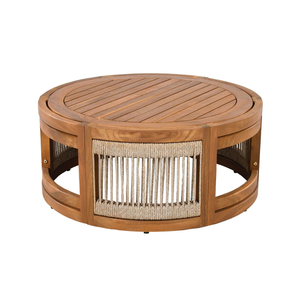 Conjunto de Sofás de Madera de Teca para Patio, 8 Piezas, con Mimbre de Cuerda, Muebles de Jardín para Villa, Resort o Patio Trasero - Product Image 4