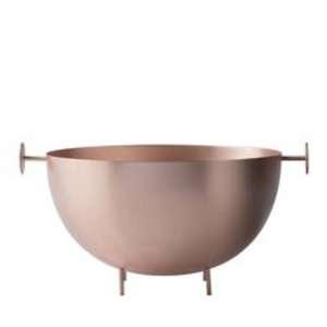 <b>Large</b> antique copper <b>bowl</b> with hammered detailing for stylish kitchen use festive table settings or decor - Product Image 6