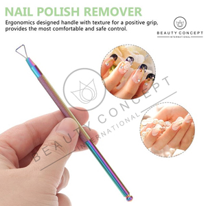 Ergonomic Dual-ended Triangular <b>Cuticle</b> Pusher Professional Titanium <b>Tool</b> for Nail Care Grooming Nail Gel Remover Eco-Friendly - Product Image 5