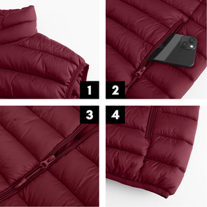 Chaleco Acolchado Sin Mangas Casual para Hombre OEM, Personalizado, Transpirable, Ecológico, de Secado Rápido, Talla Grande, con Cierre de Cremallera y Resistente al Viento - Product Image 6