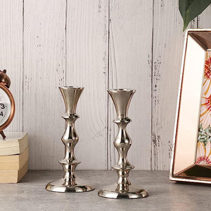 Candelabro hecho a mano de lujo moderno de aluminio pulido plateado, multiusos, calidad Superior, decoración del hogar, mesa de boda - Product Image 1