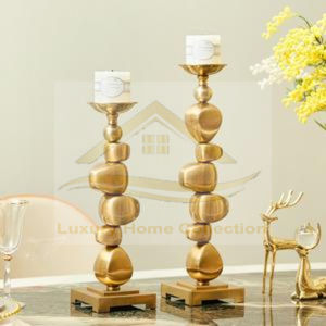 Handmade Luxurious <b>Candle</b> Stand and Holder Black Nickel Color Plated Best for <b>Candle</b> Light <b>Dinner</b> Unique Design Supplies - Product Image 2