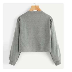 เสื้อครอปท็อปผู้หญิง ปี 2025 เสื้อสเวตเชิ้ตผู้หญิง แขนยาว ลายรุ้ง คอทรงโอ เสื้อสเวตเชิ้ตลำลอง สไตล์สวมหัว - Product Image 5