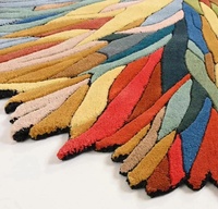 Luxury Custom Colorful Abstract Design Rug | Modern Handmade Tufted Carpet 1 Piece High Quality NZ Wool Washable Non-Slip PET