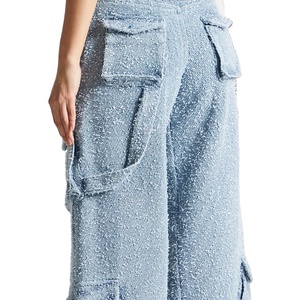 Premium Quality <b>Men</b> Casual Oversized Winter Cargo Pants / Custom Vintage Breathable Flared <b>Trousers</b> 2026 - Product Image 2