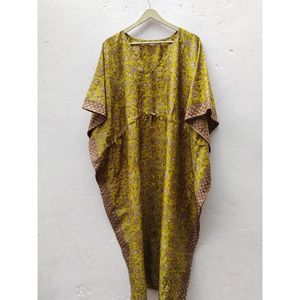 Vêtements pour femmes imprimé longueur Abaya caftans Designer imprimé soie Caftan longue robe de soirée caftan femmes Boho vêtements - Product Image 5