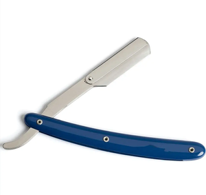 Afeitadora manual antigua de acero inoxidable, afeitadora plegable para hombres, afeitadora facial - Product Image 4