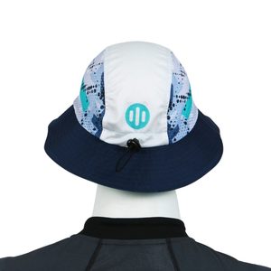 <b>Reversible</b> Embroidered <b>Bucket</b> <b>Hat</b> for Fishing-Custom Printed Blue Character Design - Product Image 3