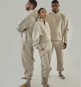 Customization Start Low MOQ Women's Acid Washed Cropped Zipper <b>Tracksuits</b> Casual Solid Eco-Friendly Fleece - Product Image 2