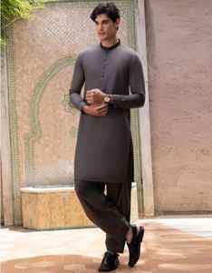 Traje Shalwar Kameez de Verano para Hombre, Diseño Más Reciente de 2026, Hecho en Fábrica, Informal, de Algodón, Mangas Largas, Estampado Sólido para Uso Diario y Eid - Product Image 6