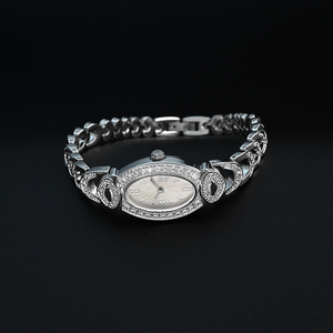 Montre-bracelet de luxe pour femme YD1003 avec logo personnalisé, bijoux en zircon et diamants, pour affaires et mode - Product Image 2